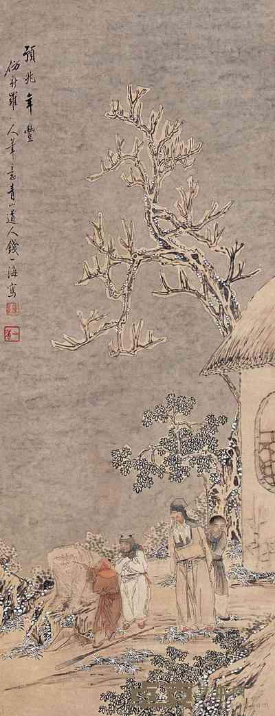钱一海 预兆年丰图 立轴 83×32cm